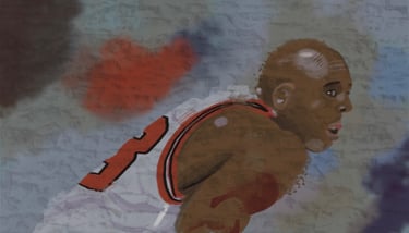 The goat Michael Jordan painted in procreate 