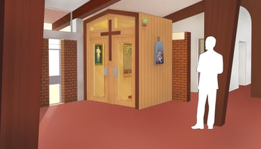 Confessional at Holy Cross Church