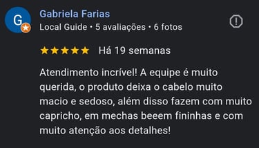 comentario google cliente escova progressiva