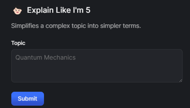 Hyperwrite AI Explain Like I'm 5: Simplifies complex subjects into simple terms.