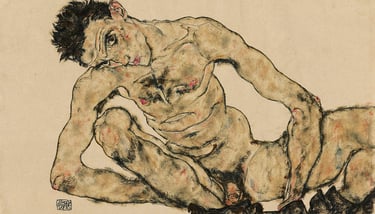 Nude Self Portrait by Egon Schiele, 1916