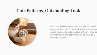 Cat holding a patterned wool ball