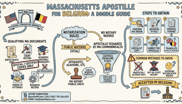 Apostille for Belgium from Massachusetts document authentication