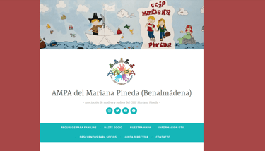 portada de la antigua web mariana pineda