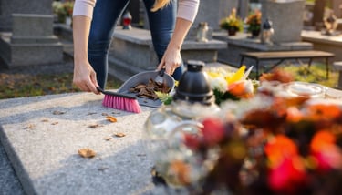 limpeza de jazigo em cemitério