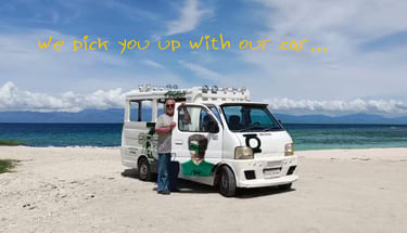 riding a multicab, we pick you up from any location