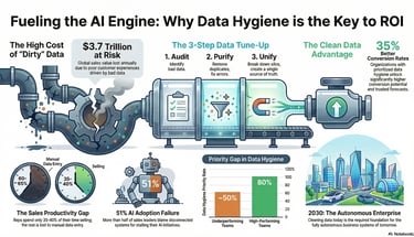 Before and after CRM data cleanup for coaches