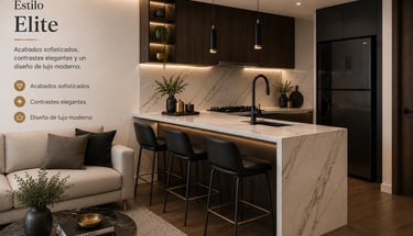 cocina estilo elite con acabados sofisticados
