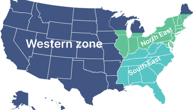 usa map zones