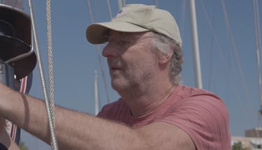 Jenne Aakster nous aide à remonter l'enrouleur