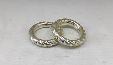 "Handcrafted bold curved bangle pair–tribal-style artificial wrist jewelry-for export compliance"