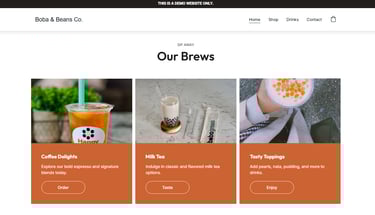 modern website
