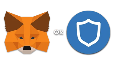 a fox mask and a fox mask with a shield on it