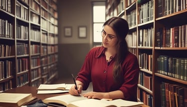 A group of students discussing in a classroom with charts on the wall.