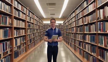 A group of students discussing in a classroom with charts on the wall.