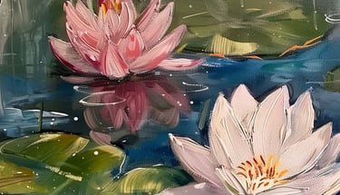 Frame-TV-Water-Lilies-Painting-Digital-Art-Quality