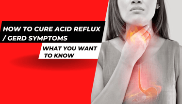a woman with acid reflux
