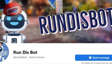 The runDisBot on Facebook, an AI to answer all your running at Disney questions