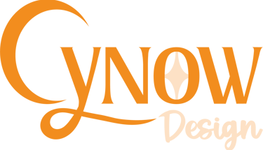 Logo Cynow Design en orange et crème