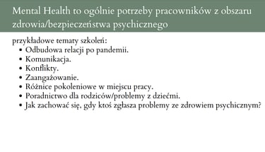 potrzeby pracowników dotyczące zdrowia psychicznego