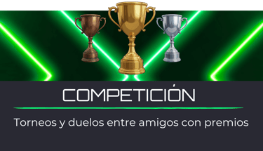 Competición: duelos flash, 1vs1 con amigos, torneos por clanes