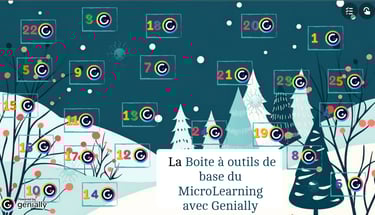 Calendrier de l'Avent réalisé sous Genially