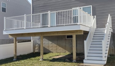 Custom composite deck built for outdoor living in Columbus, Ohio