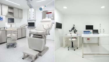 Embryo Clinic επένδυση χειρουργείου- τοιχοποιία - ταβάνι υγειονομική καμπύλη.