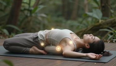 Yoga Nidra Shavasana pose for accessing subconscious mind through yogic sleep practice