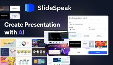 a group of different types of presentation slideshow using SlideSpeak AI