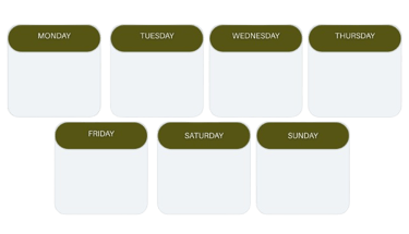 calendar showing whats on at the village hall