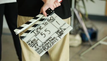 Still from the set of time to go short film