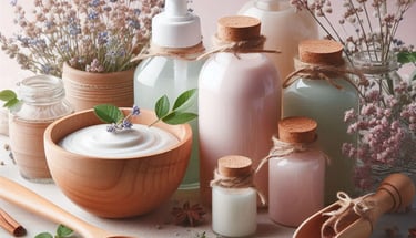 a variety of different types of body care products