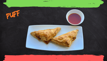 Flaky & crispy Indian Puff stuffed with delicious fillings, served fresh at Samosa Bar in Kitchene