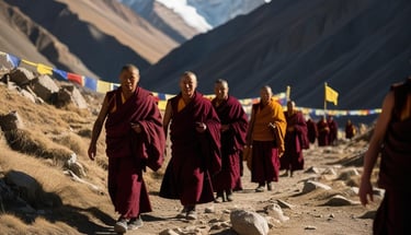 ladakh monks trekking