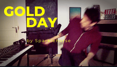 Guitar teacher performing 'Gold Day' by Sparklehorse in home studio