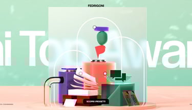 Abstract 3D website animation example