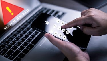 imagem de um golpe financeiro usando a internet