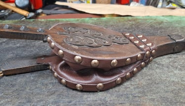 New leather on fire bellows