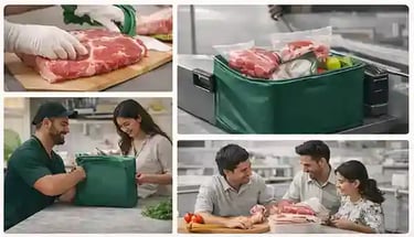 “Fresh meat securely packed for doorstep delivery Sri Lanka”
