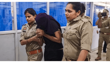 a woman in a black dress and Police women
