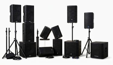 a variety of PA speakers