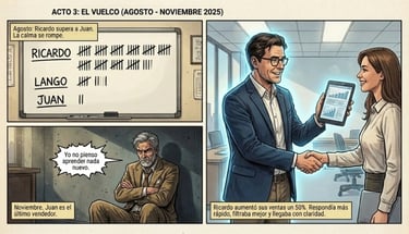 Acto 3 de la historia de Juan y Ricardo