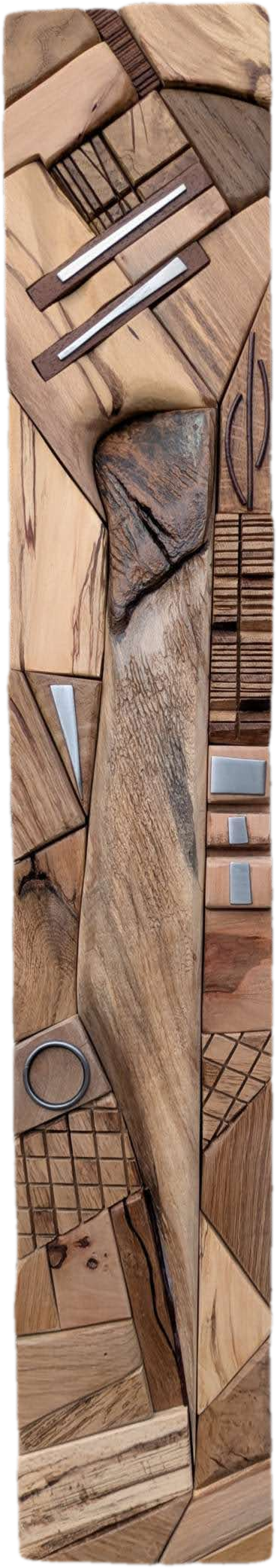 Tableau bois Ascensum, relief vertical en bois massif, Fabrice Deshayes, Kandfact