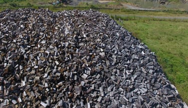 Pile of seasoned firewood