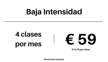 plan de baja intensidad