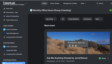 scheduled and on demand coaching bookable via the platform