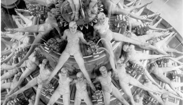 Iconic human fountain – cascading dancers in Berkeley’s Footlight Parade waterfall scene