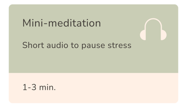 Mini Meditation for anxiety and stress