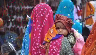 colourful ladies in  Pushkar , Rajasthan, India